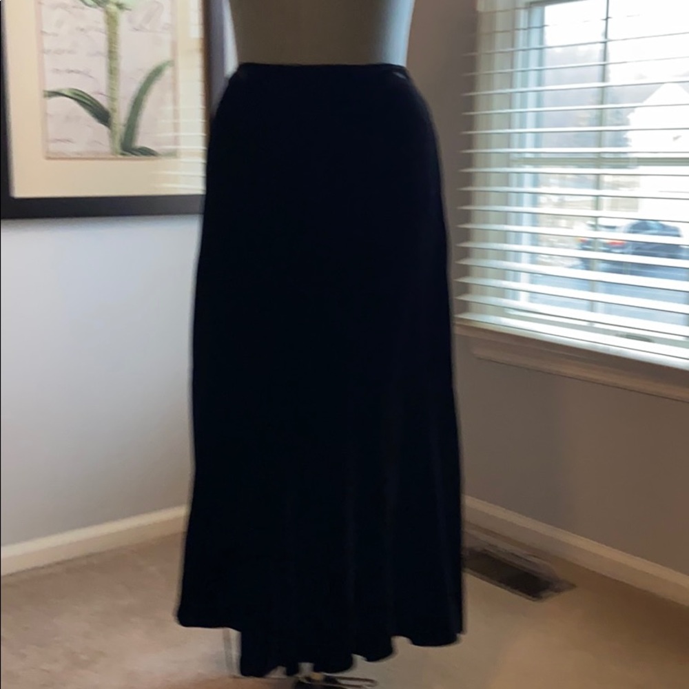 Cabi Black Velvet maxi skirt
